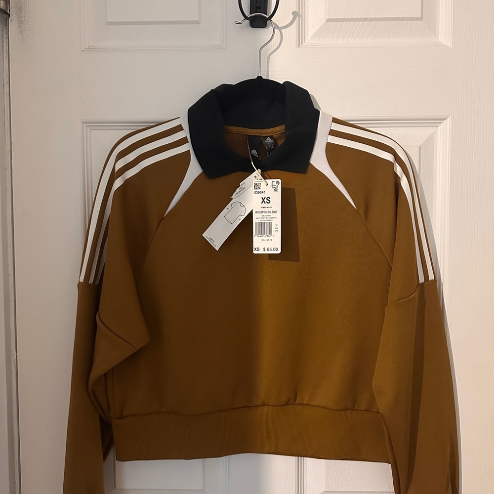 Adidas Brown and Black Sweatshirt